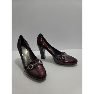 BCB Women's 7.5‎ Patent Shiny Pumps Office Siren Preppy Dressy Y2K Dark Academia